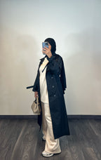 Manteau trench, couleur noir