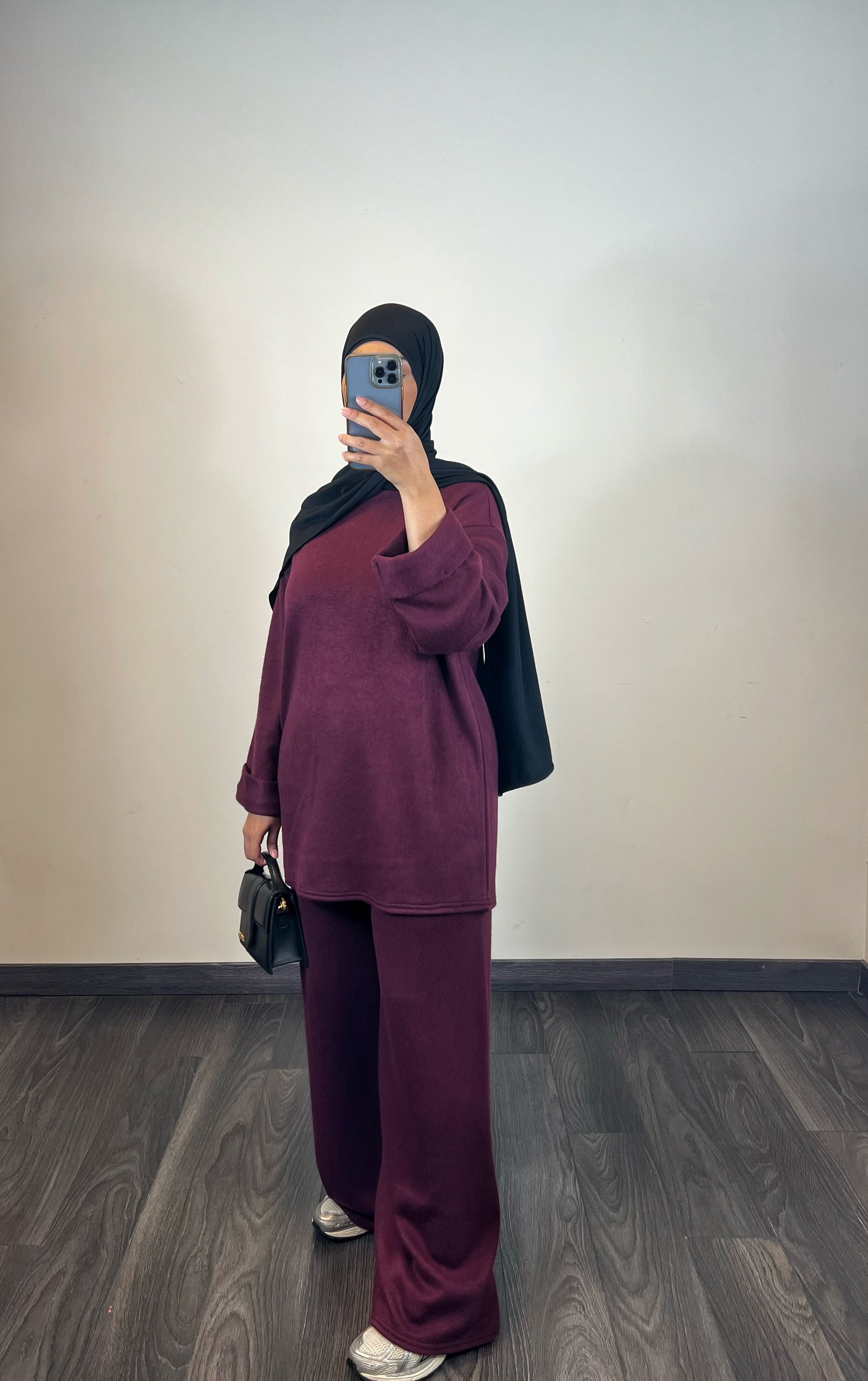 Ensemble doux, couleur Bordeau