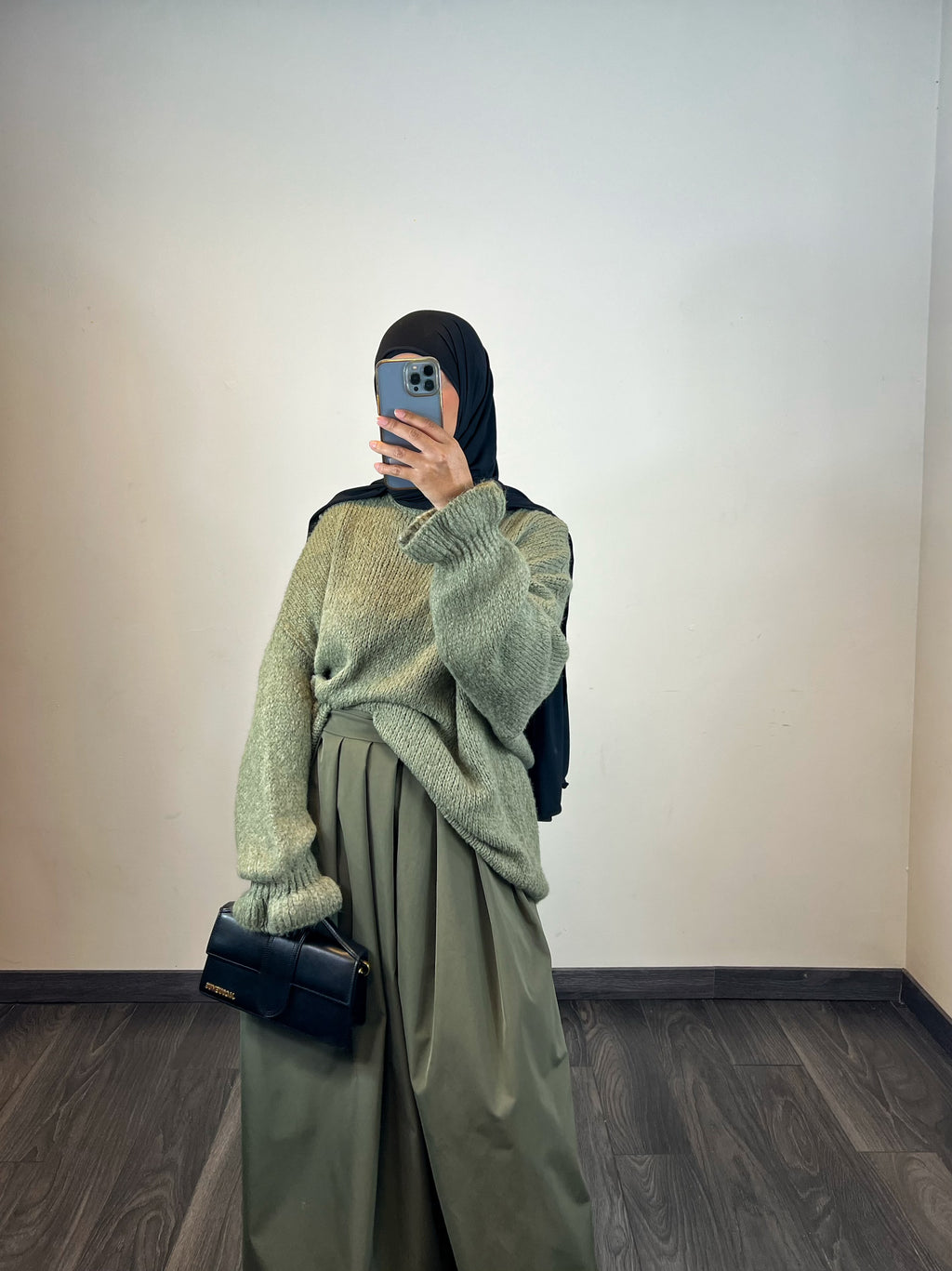 Pull oversize, couleur olive