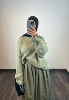 Pull oversize, couleur olive