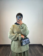Pull oversize, couleur olive