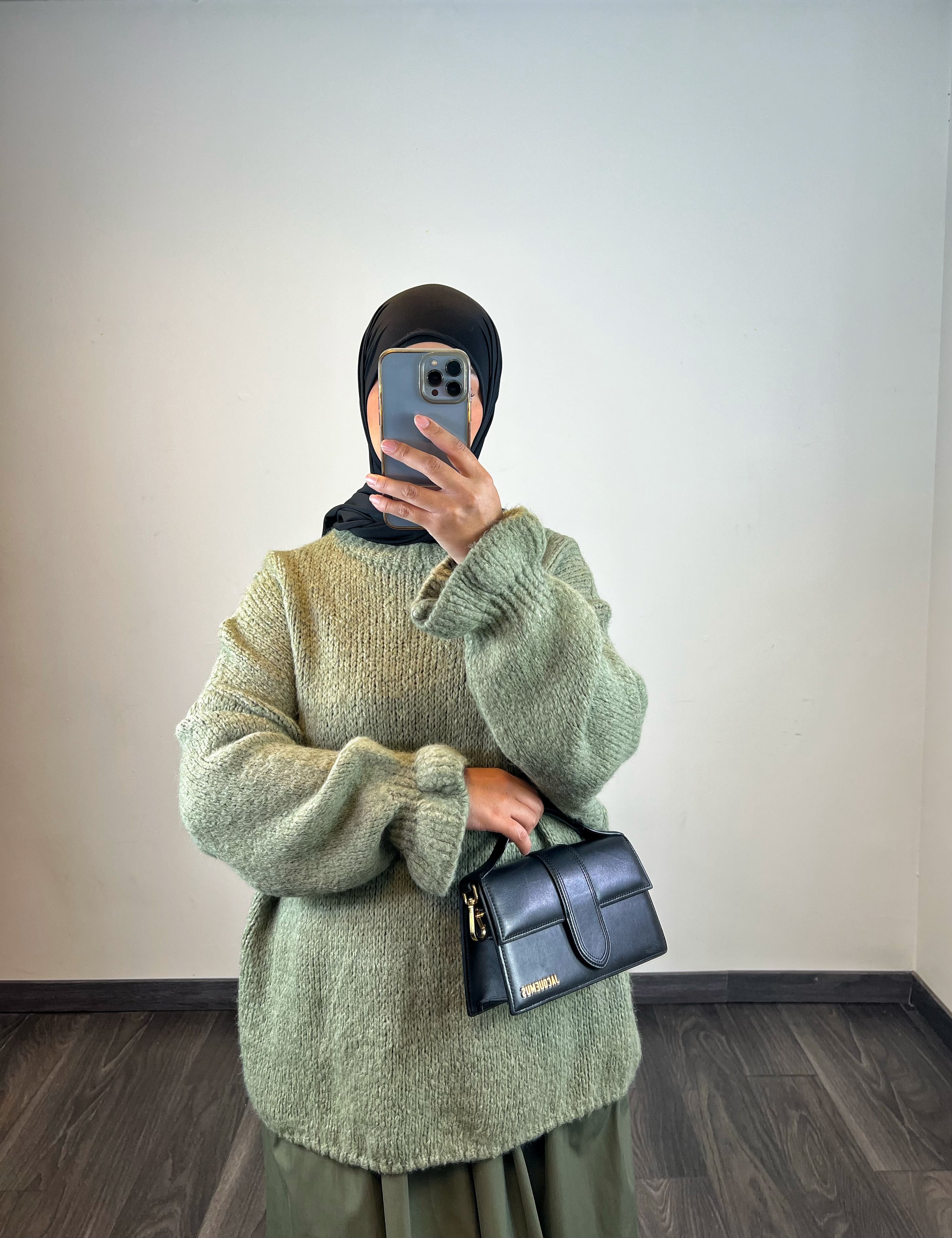 Pull oversize, couleur olive