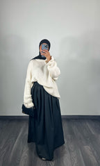 Pull oversize, couleur blanc