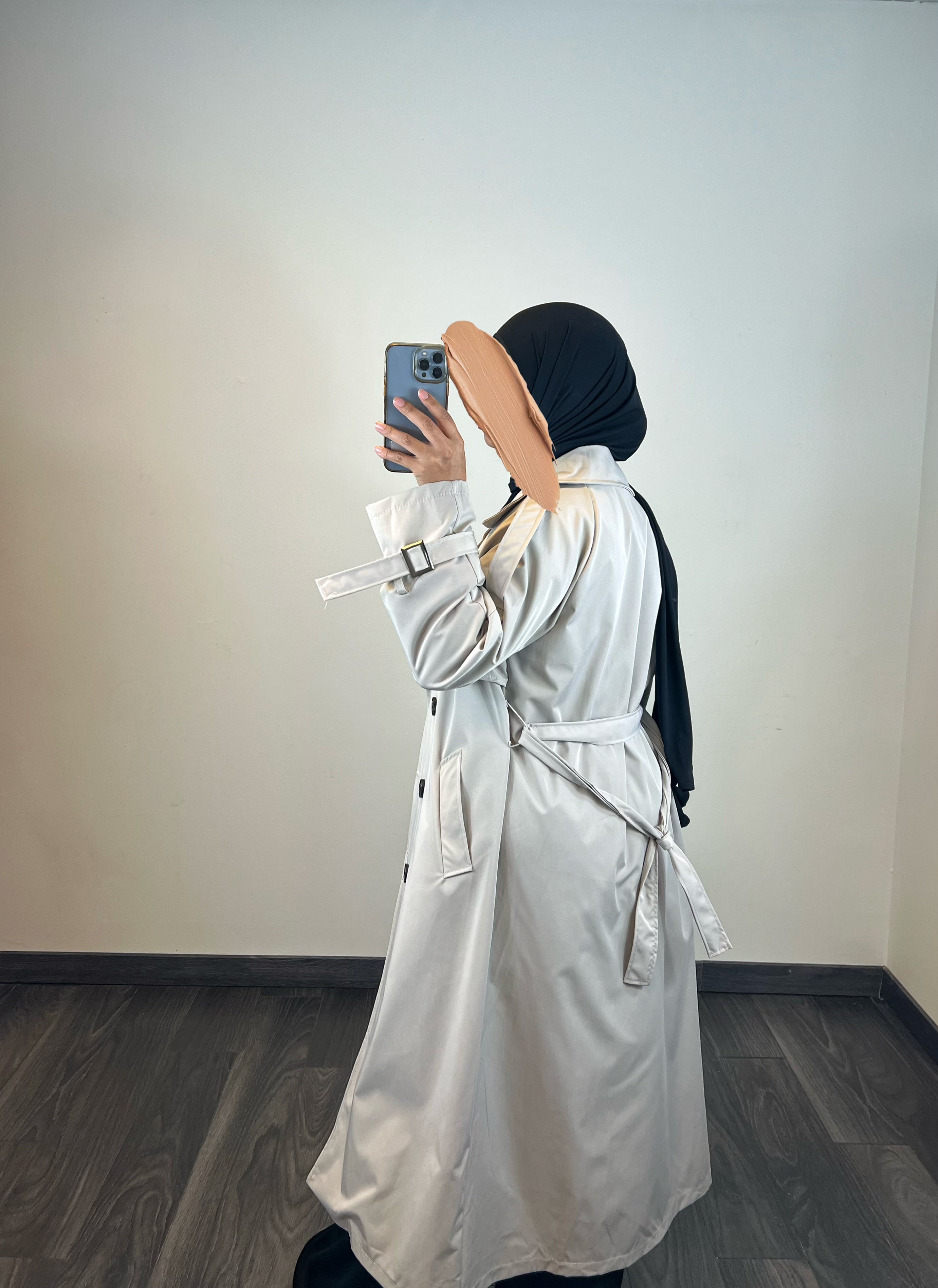 Manteau trench, couleur beige
