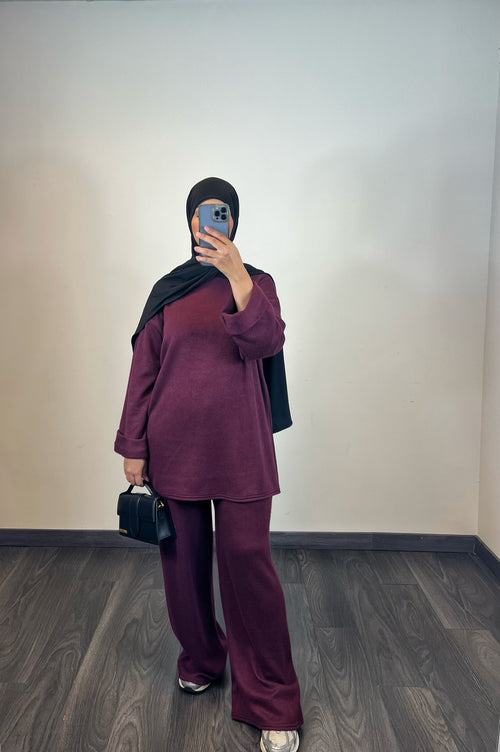 Ensemble doux, couleur Bordeau