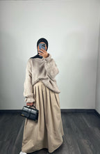 Pull oversize, couleur taupe