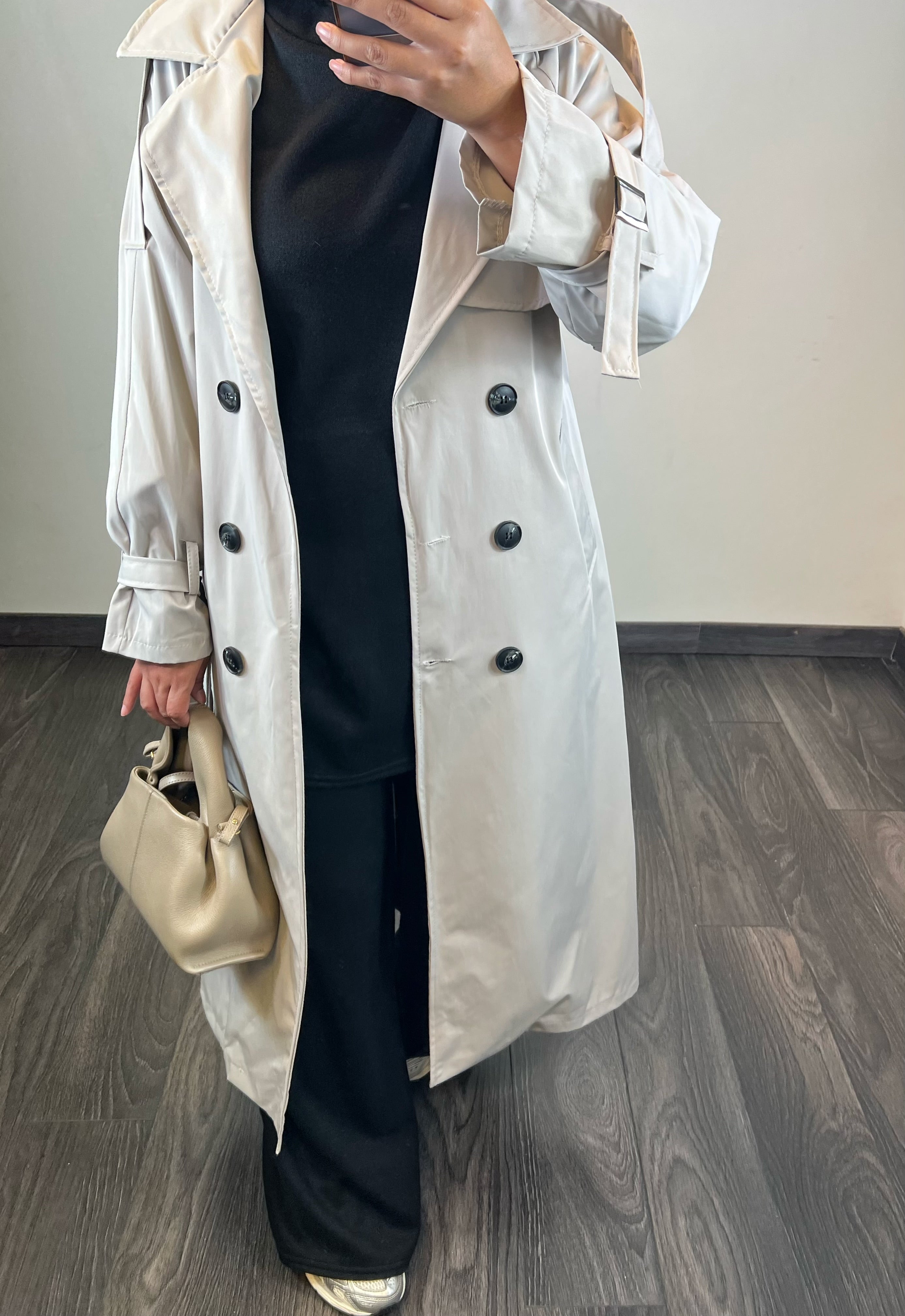 Manteau trench, couleur beige