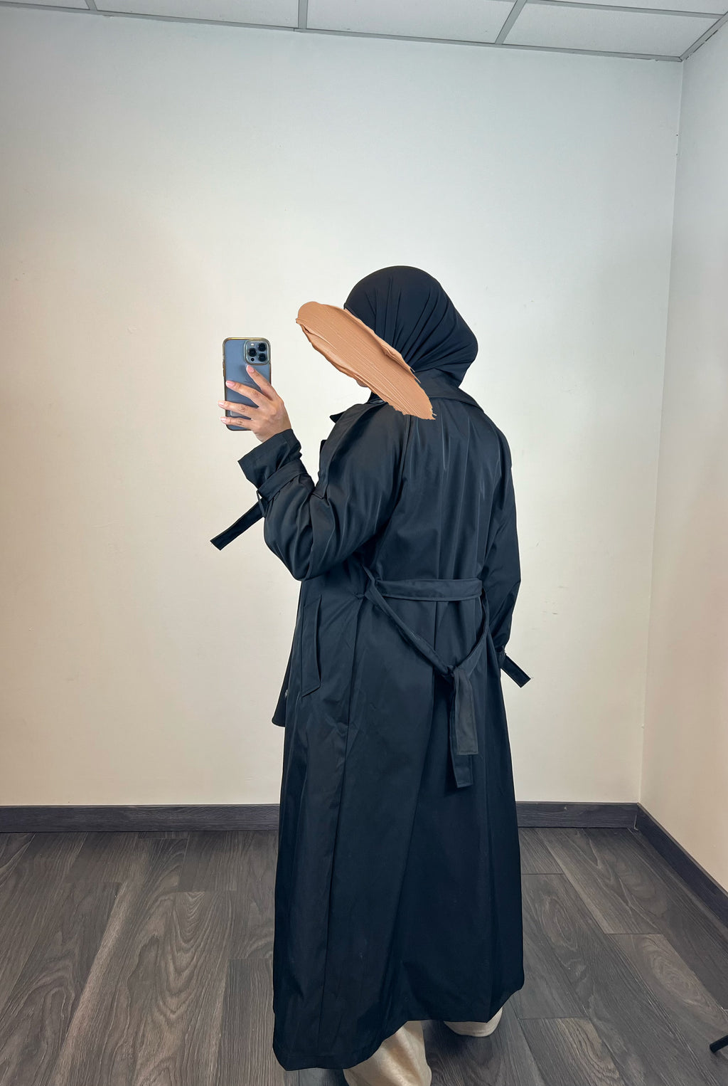 Manteau trench, couleur noir