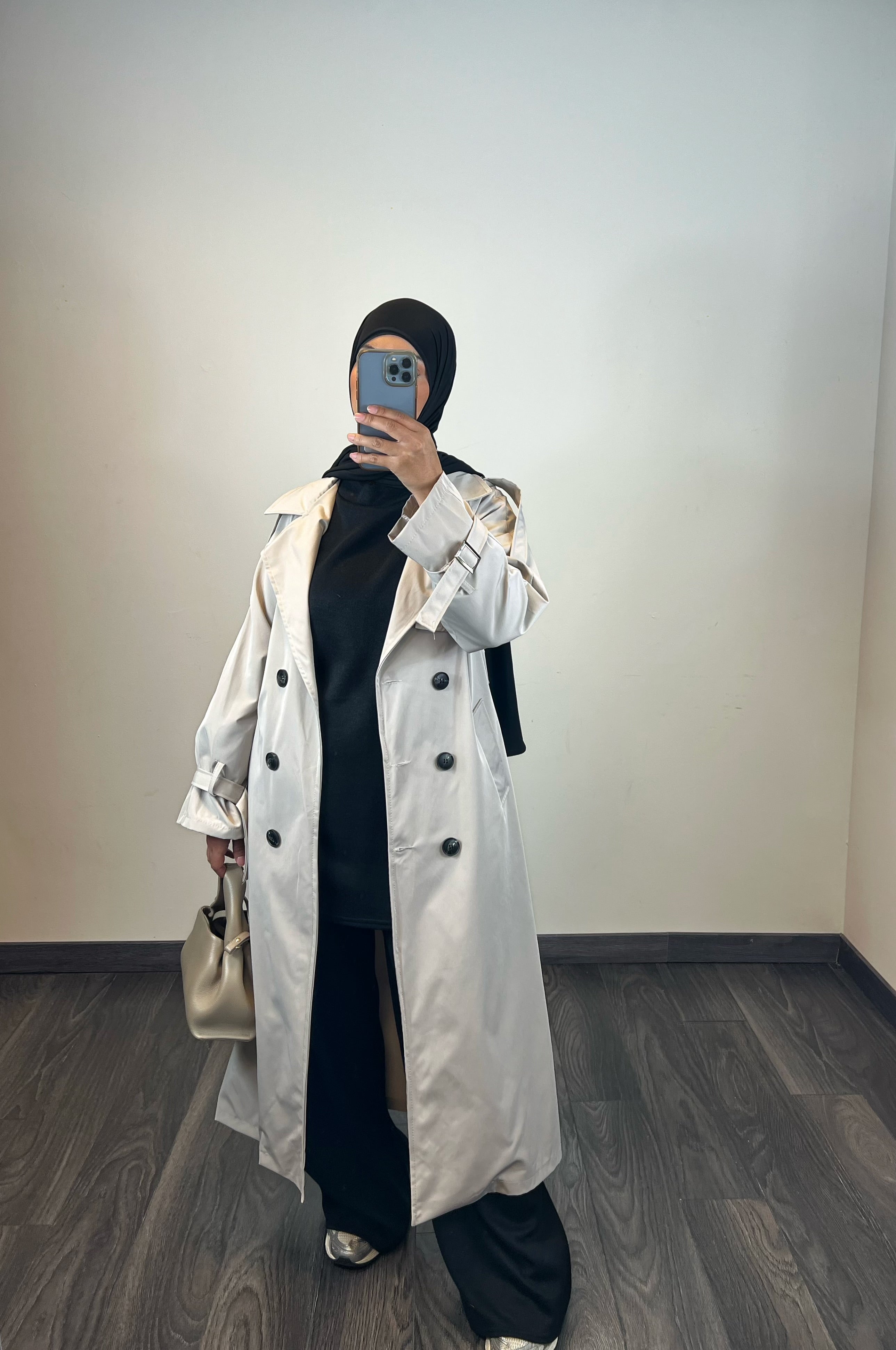 Manteau trench, couleur beige