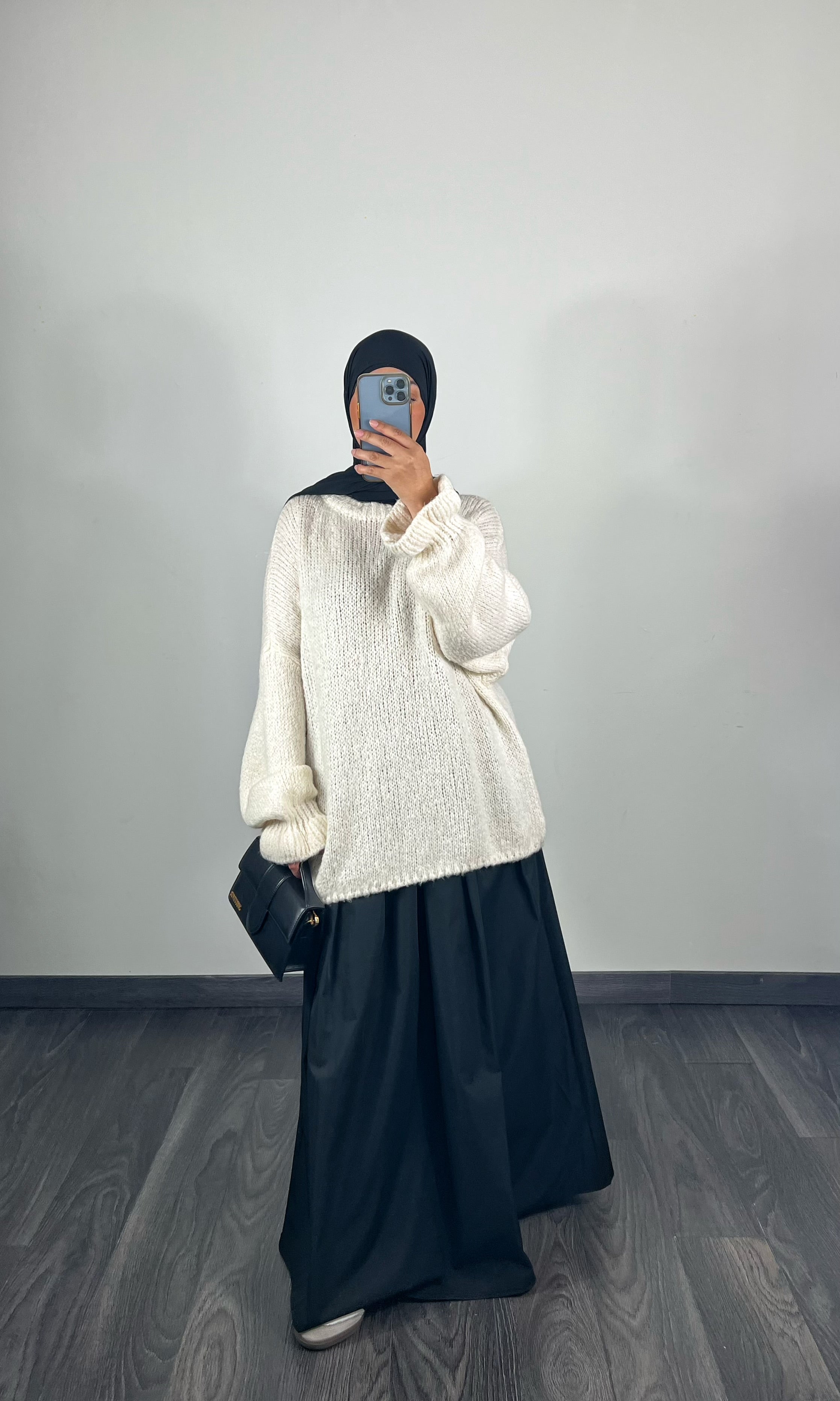 Pull oversize, couleur blanc