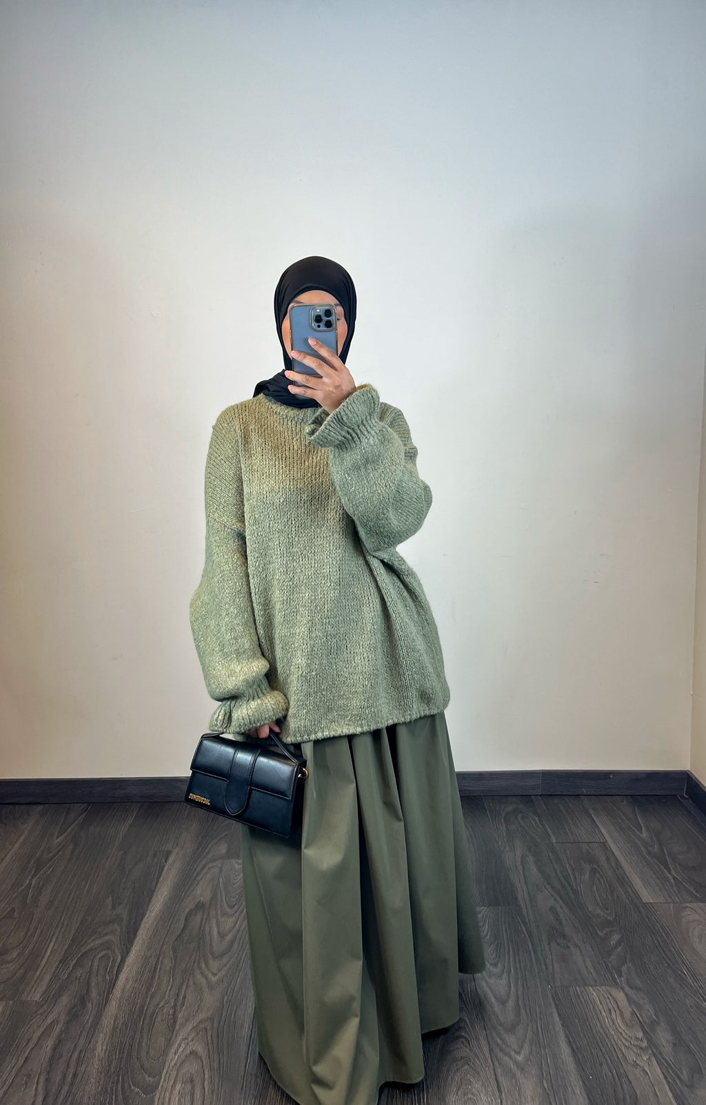 Pull oversize, couleur olive