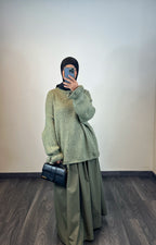 Pull oversize, couleur olive