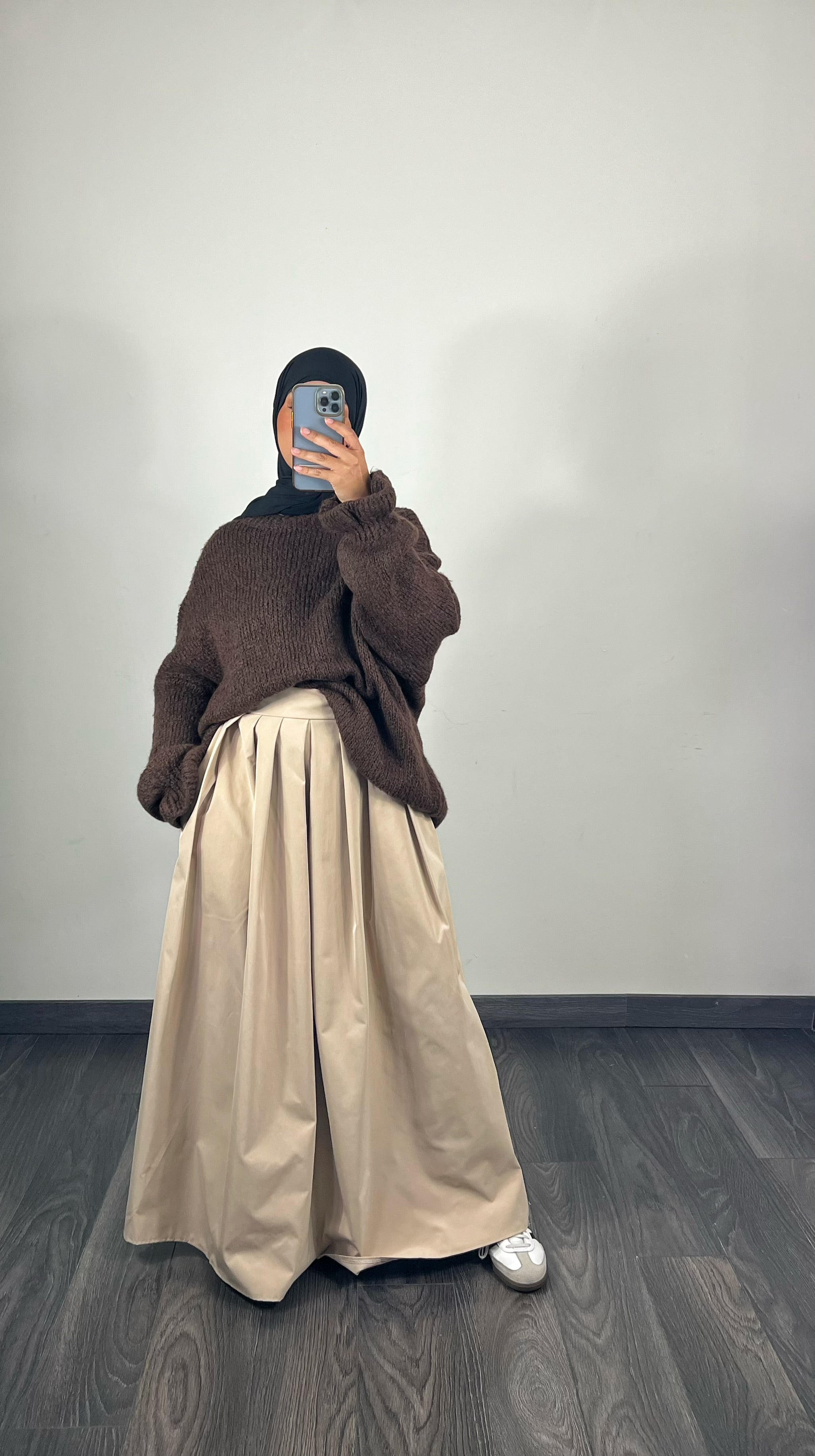 Pull oversize, couleur marron